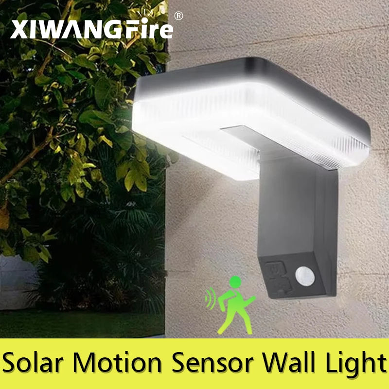 Foldable 120° Solar LED Light – Motion Sensor Outdoor Lamp