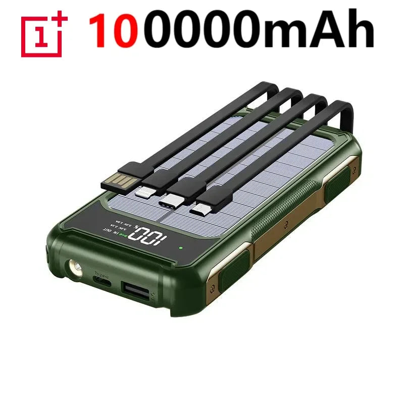 200000mAh Solar Power Bank – 4-in-1 Fast Charging