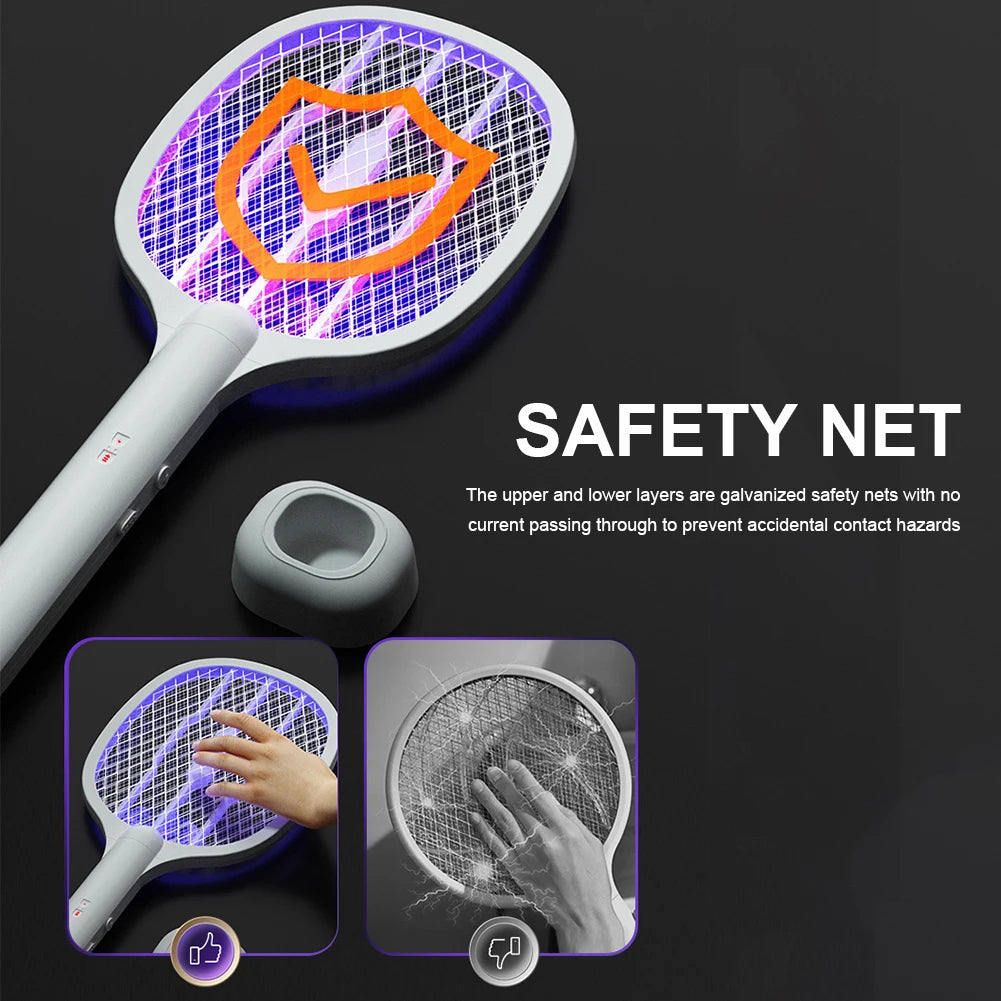 Foldable 3000V Electric Mosquito Swatter Lamp