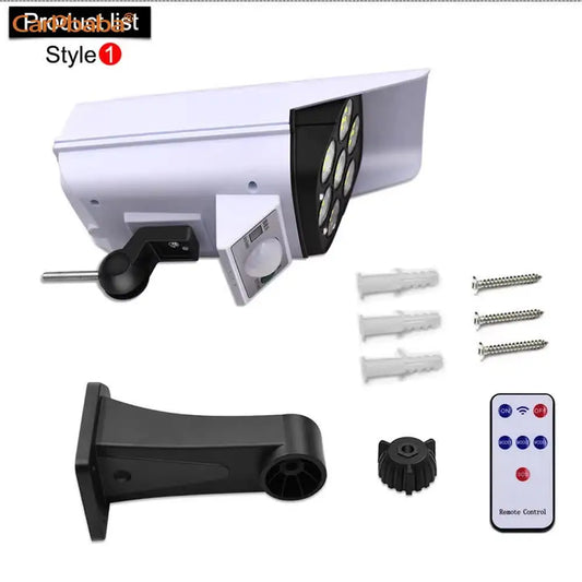 Outdoor Solar Motion Sensor Light & Dummy Security Camera