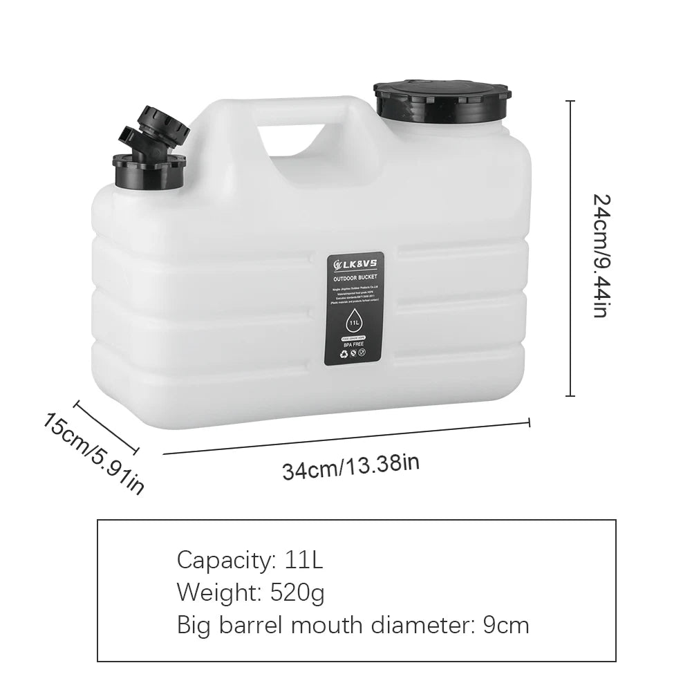 11L Outdoor Water Container – Large Portable Camping Bin with Faucet