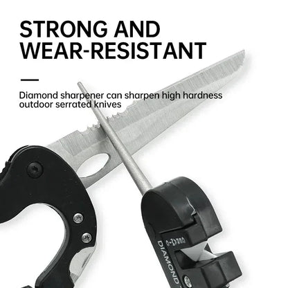 Portable 4-in-1 Mini Whetstone Sharpener | Tungsten Carbide Outdoor Tool