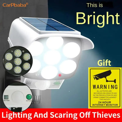 Outdoor Solar Motion Sensor Light & Dummy Security Camera