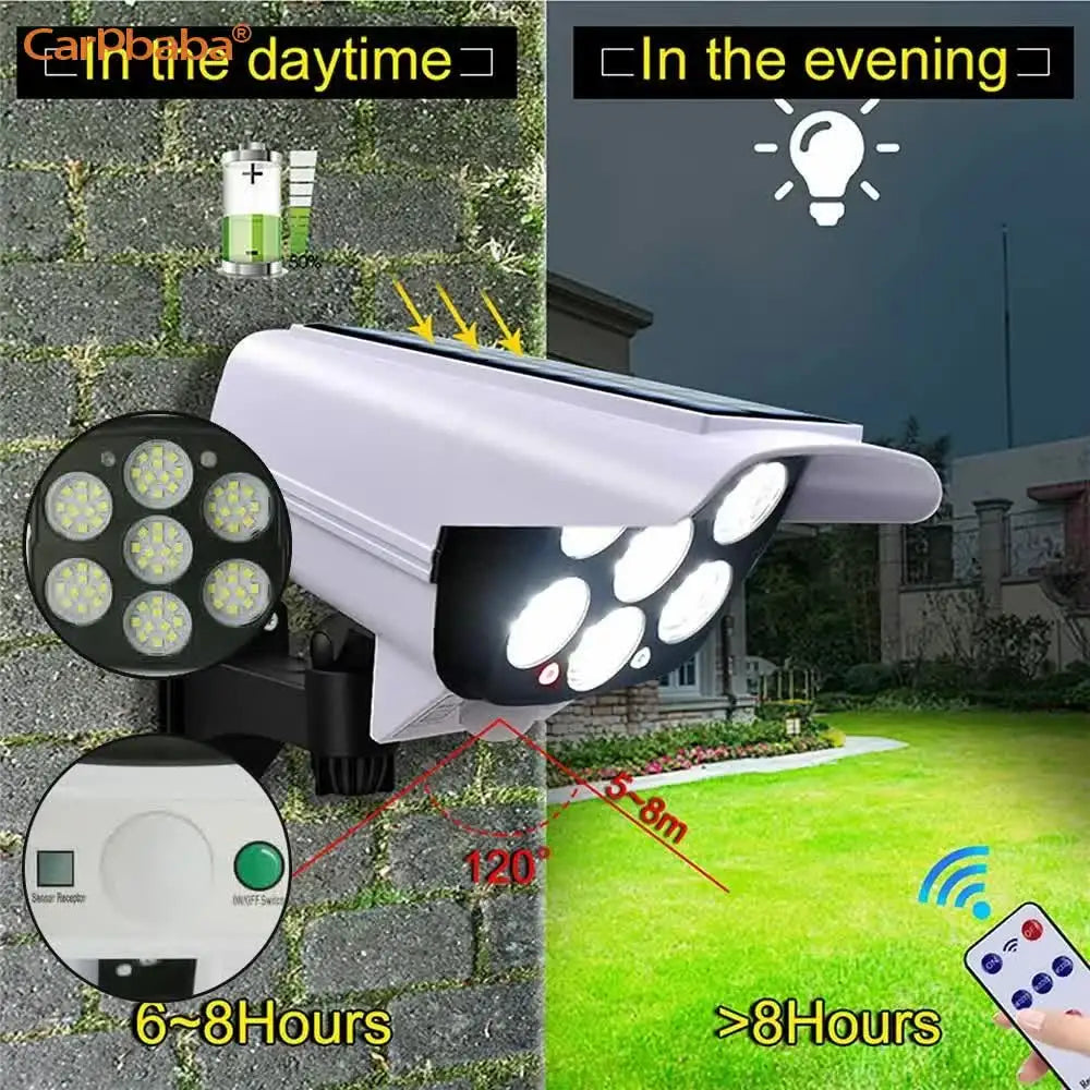Outdoor Solar Motion Sensor Light & Dummy Security Camera