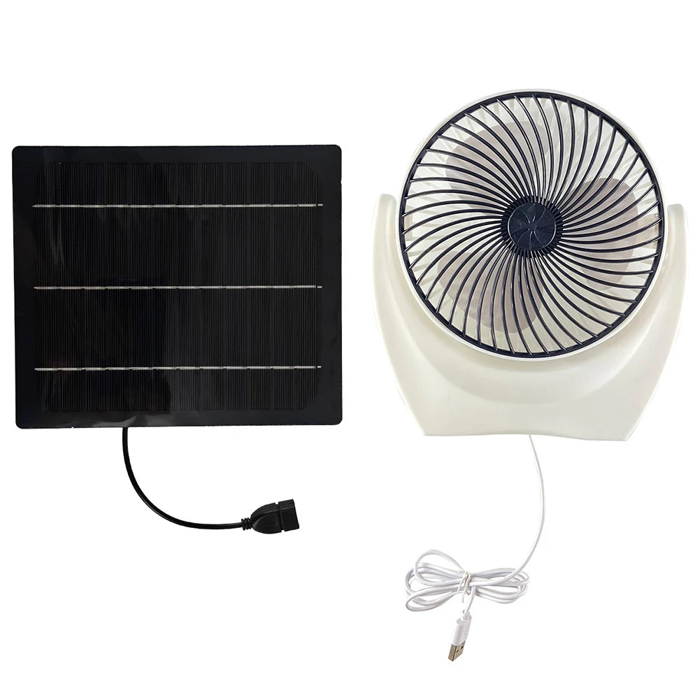 Vibmory Solar Panel Portable Fan – USB & Solar Powered
