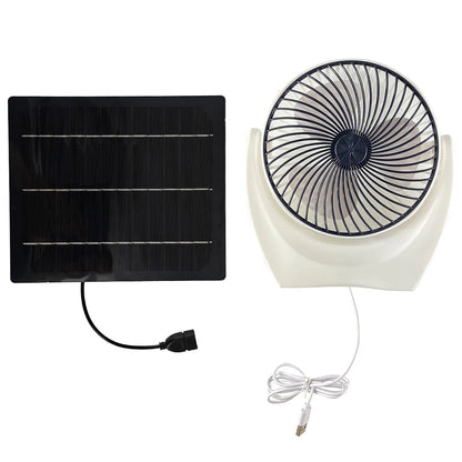 Vibmory Solar Panel Portable Fan – USB & Solar Powered