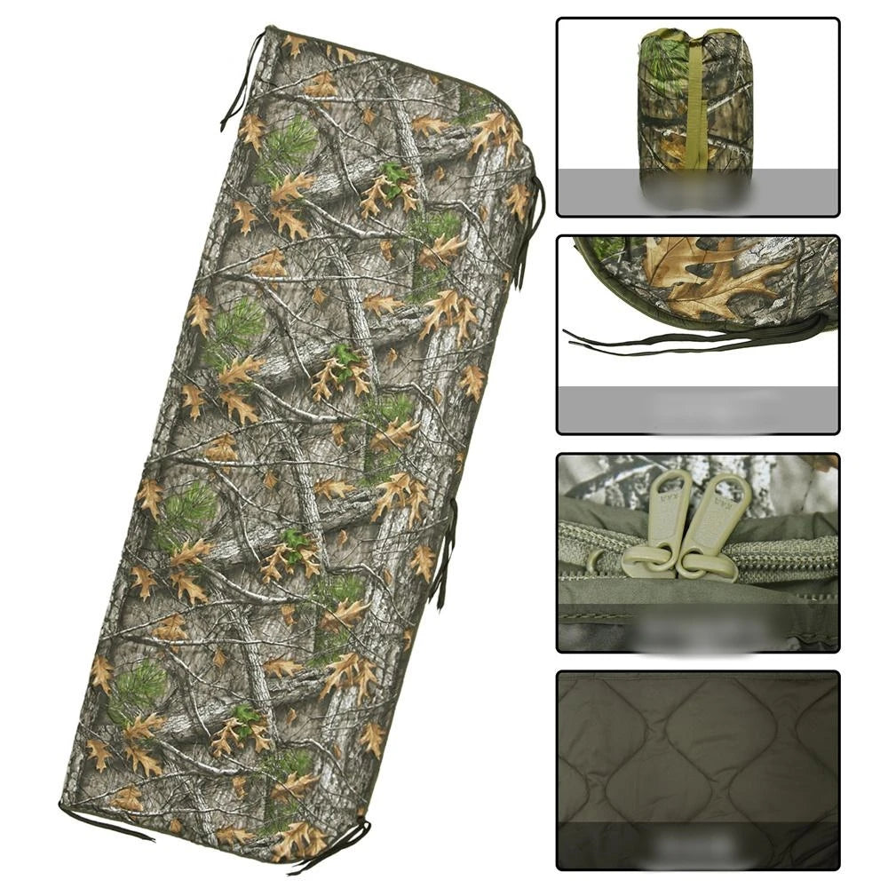 Camouflage Camping Blanket – Portable Zippered Outdoor Travel Quilt