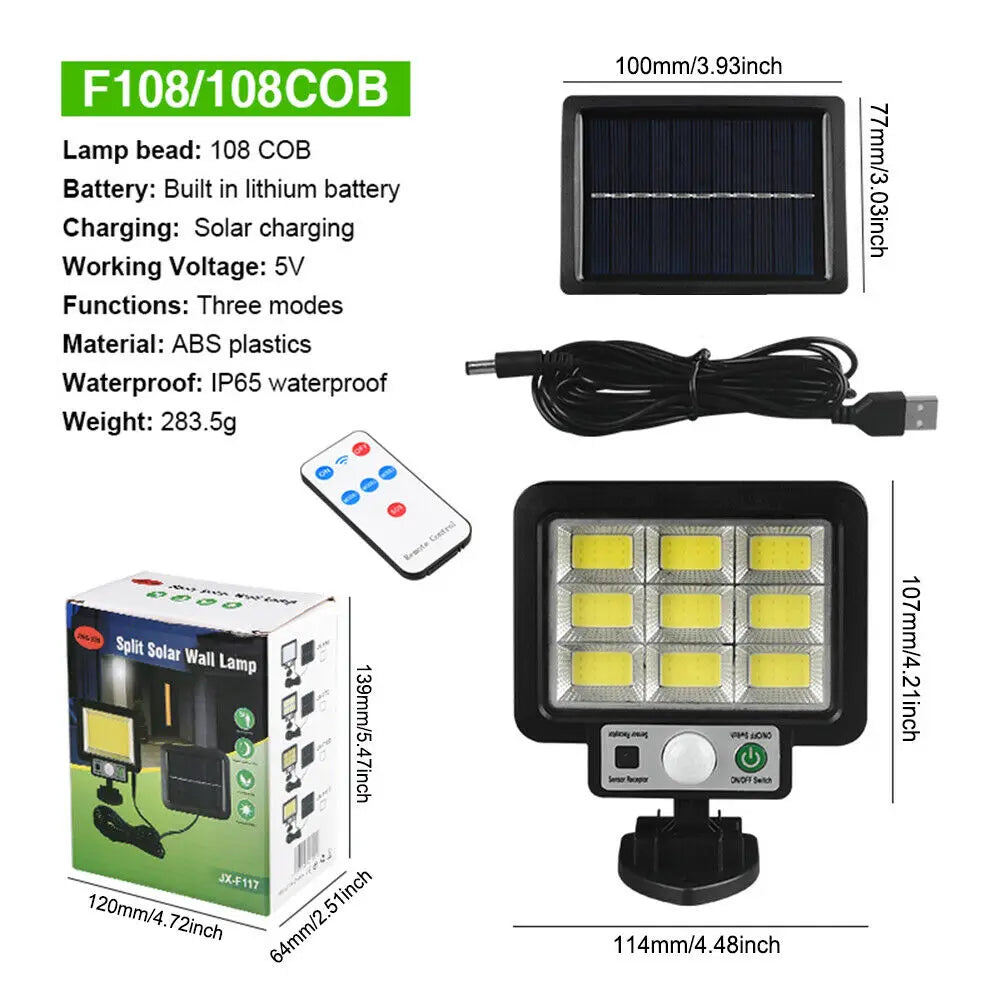 Solar LED Motion Sensor Flood Light – Waterproof Security