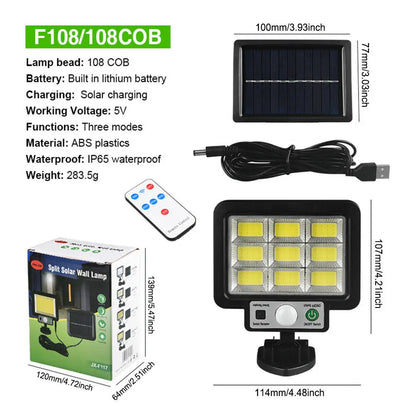 Solar LED Motion Sensor Flood Light – Waterproof Security