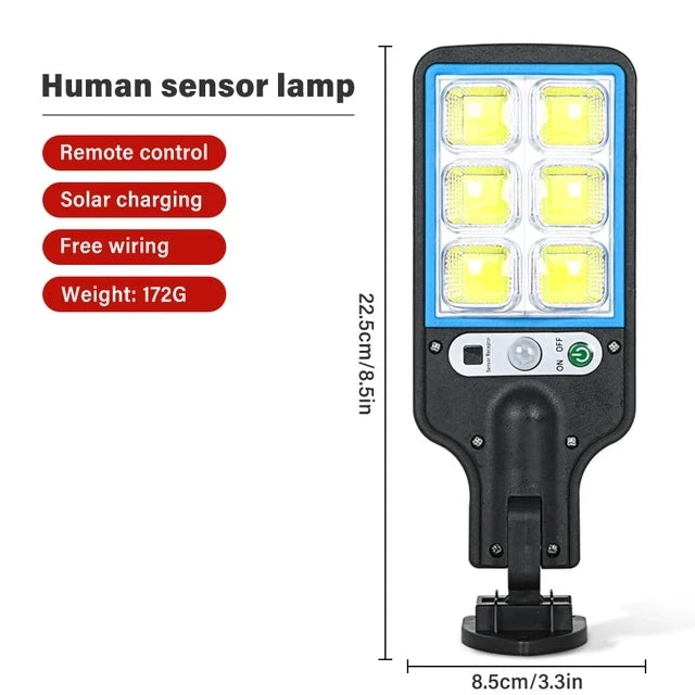 Solar LED Motion Sensor Wall Lamp – Remote & 3 Modes