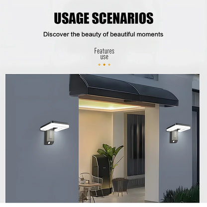 Foldable 120° Solar LED Light – Motion Sensor Outdoor Lamp