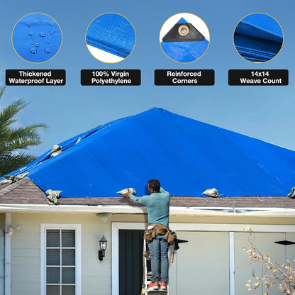 Heavy Duty Waterproof Tarpaulin UV Resistant Camping Cover
