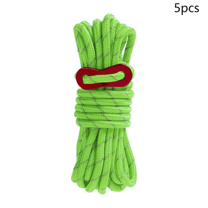Reflective Tent Ropes with Buckles | Windproof Camping Cords