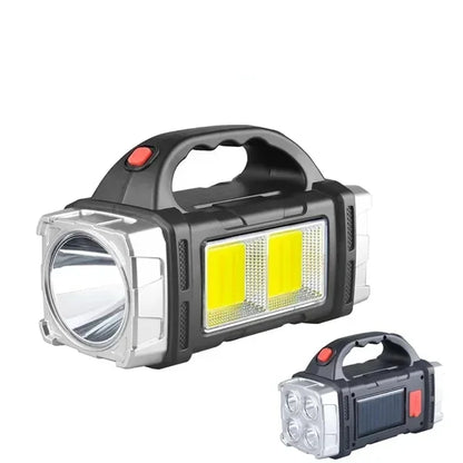 4-Mode LED+COB Solar Camping Lantern with Power Bank