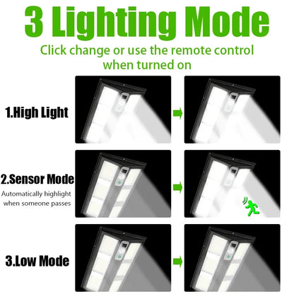 210 Solar LED Wall Light – Motion Sensor & Waterproof