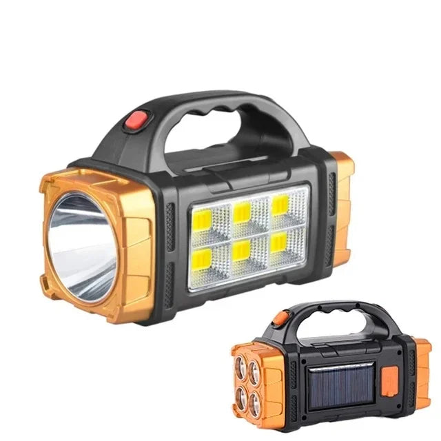 4-Mode LED+COB Solar Camping Lantern with Power Bank