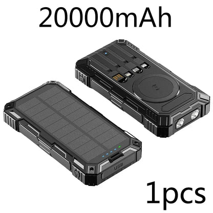 68,000mAh Solar Power Bank – Wireless & Waterproof