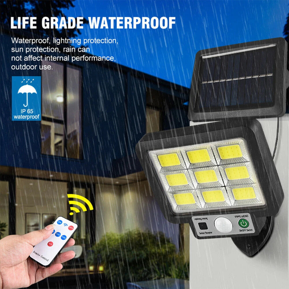 Solar LED Motion Sensor Flood Light – Waterproof Security