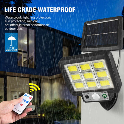 Solar LED Motion Sensor Flood Light – Waterproof Security