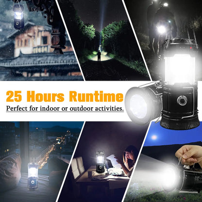 Collapsible Solar Camping Lantern with USB Charging