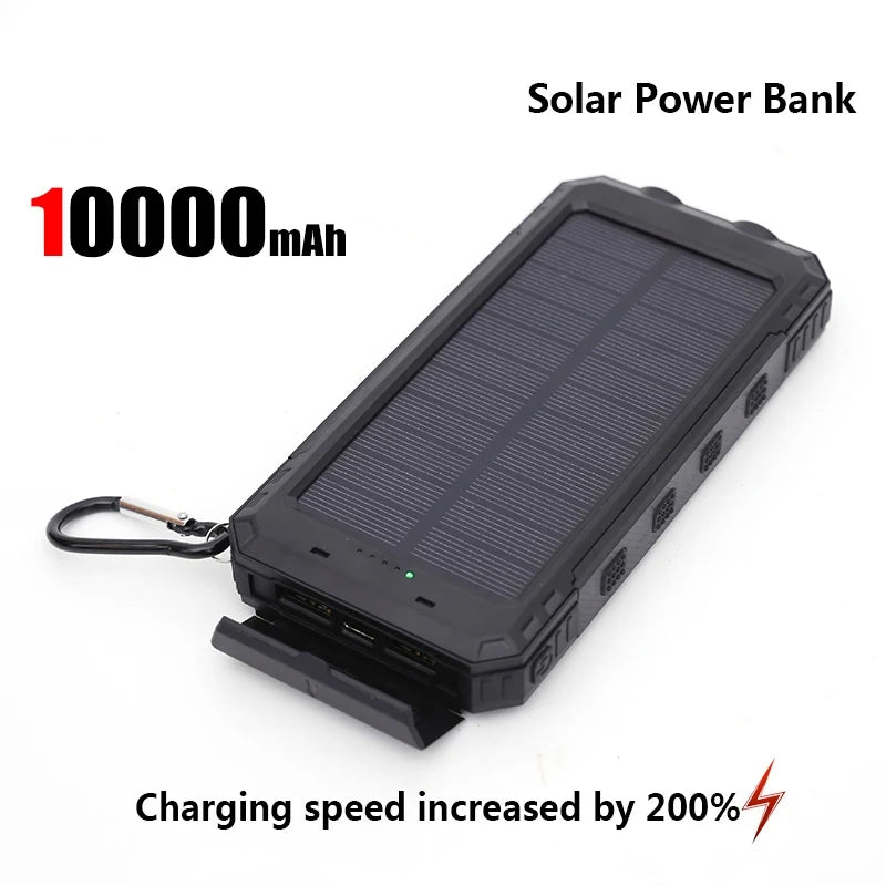 Lenovo 50000mAh Solar Power Bank Portable Charging Poverbank External Battery Charger Strong Light LDE Light for iphone Samsung