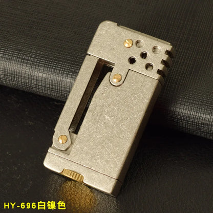 Keychain Fire Starter Reusable Windproof Metal Lighter