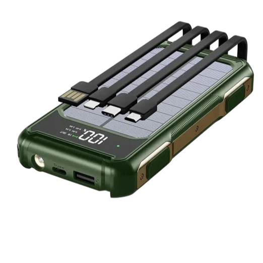 200000mAh Solar Power Bank – 4-in-1 Fast Charging