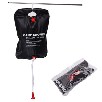 20L Solar Shower Bag for Camping with Hose & Shower Head