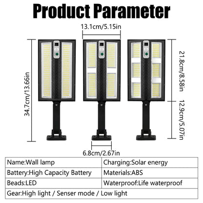 210 Solar LED Wall Light – Motion Sensor & Waterproof