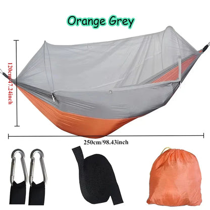 Outdoor Hammock with Integrated Mosquito Net, Camping & Leisure Hanging Bed