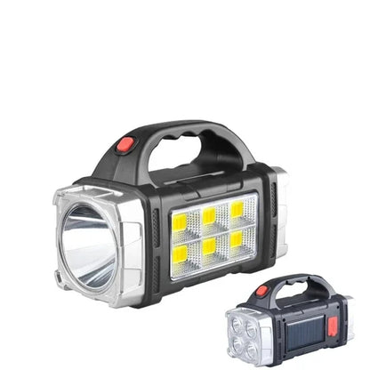 4-Mode LED+COB Solar Camping Lantern with Power Bank