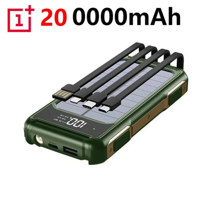 200000mAh Solar Power Bank – 4-in-1 Fast Charging