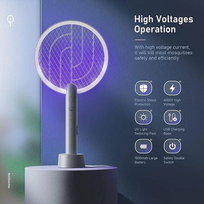 4000V USB Electric Fly Swatter Bug Zapper