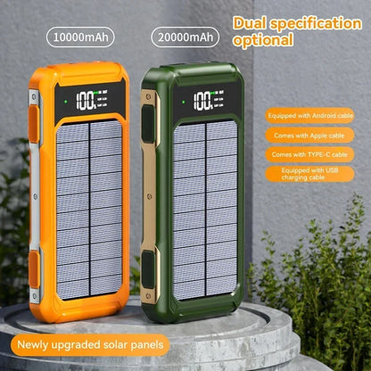 200000mAh Solar Power Bank – 4-in-1 Fast Charging
