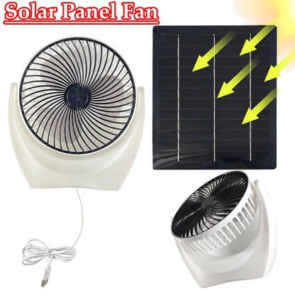 Vibmory Solar Panel Portable Fan – USB & Solar Powered