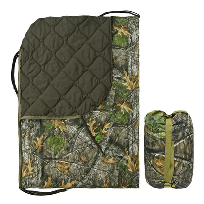 Camouflage Camping Blanket – Portable Zippered Outdoor Travel Quilt