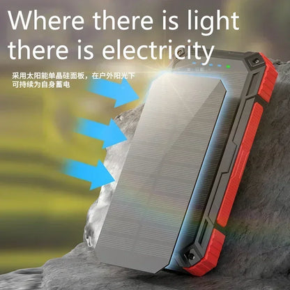 68,000mAh Solar Power Bank – Wireless & Waterproof