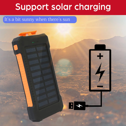 26800mAh Solar Power Bank – Wireless Fast Charger, Waterproof