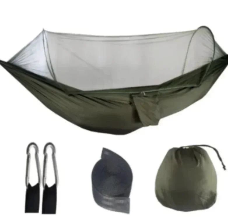 Outdoor Hammock with Integrated Mosquito Net, Camping & Leisure Hanging Bed