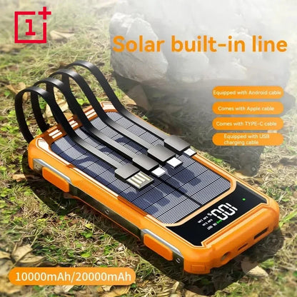 200000mAh Solar Power Bank – 4-in-1 Fast Charging