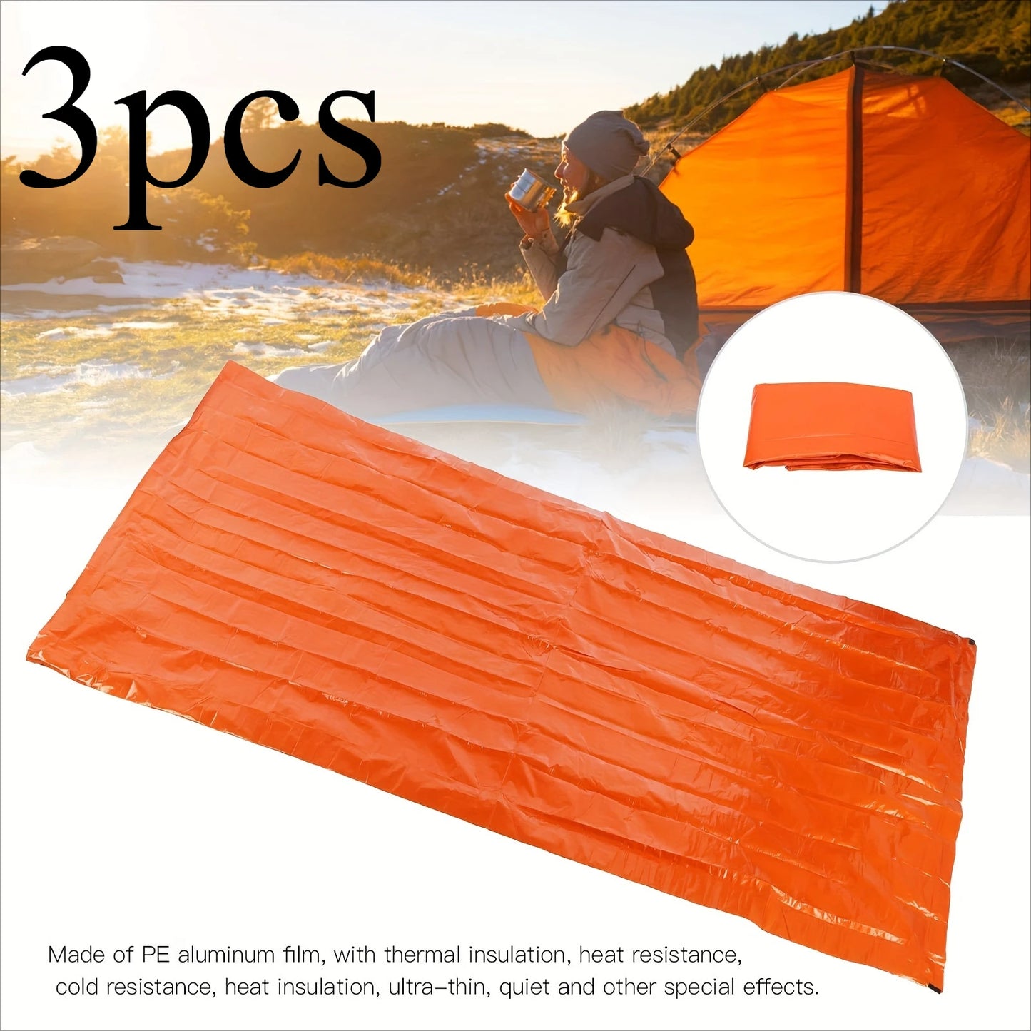 Emergency Waterproof Sleeping Bag – Compact Reusable Thermal Blanket