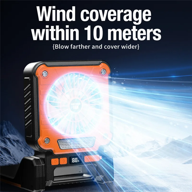 FYBL Solar Fan with Tent LED Lights & USB Charging