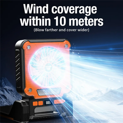 FYBL Solar Fan with Tent LED Lights & USB Charging