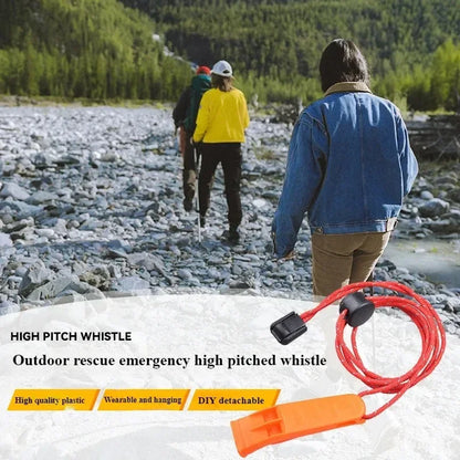 Plastic Outdoor Survival Whistle | Dual Pipe Emergency Rescue Tool