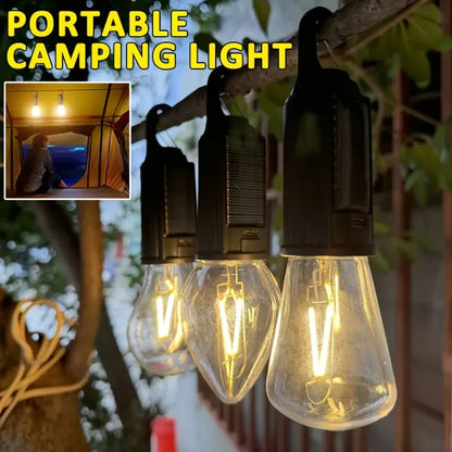 Solar USB Party & Camping Lights with Hooks