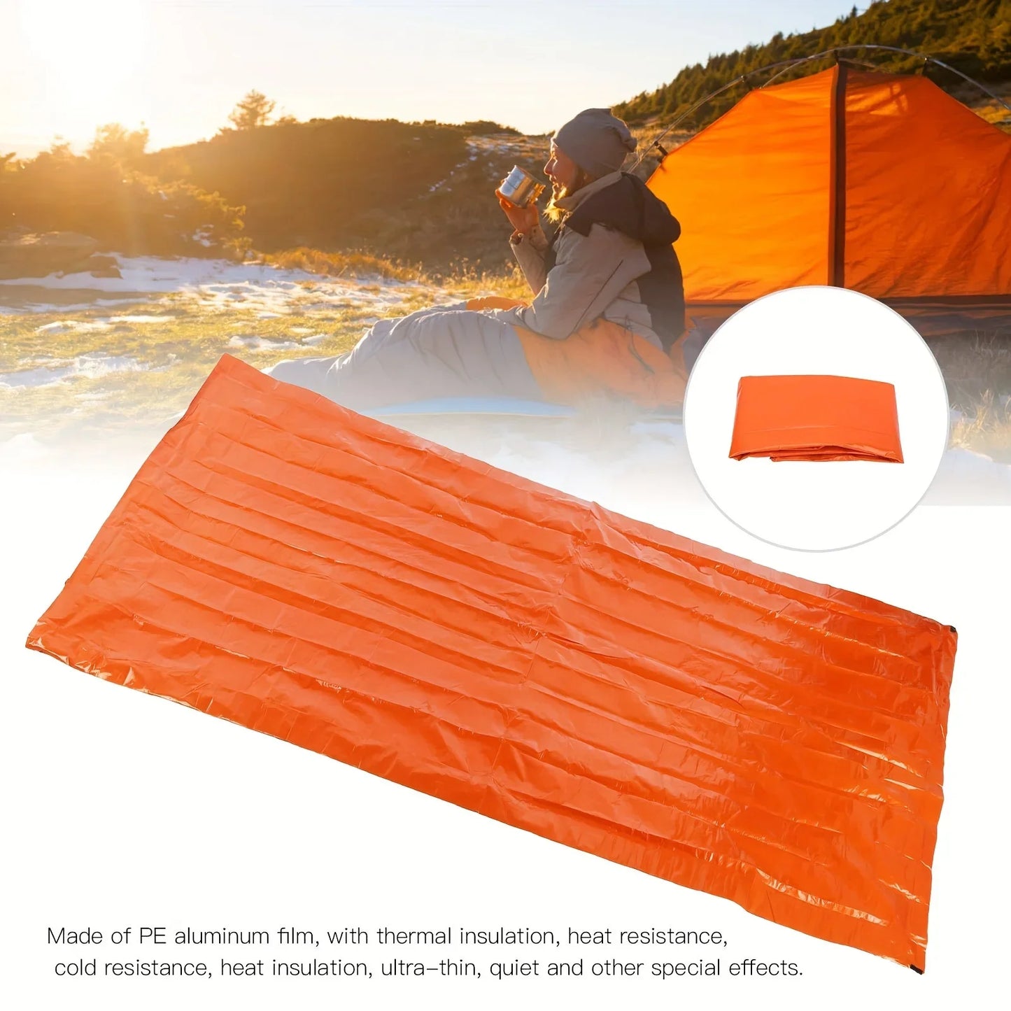Emergency Waterproof Sleeping Bag – Compact Reusable Thermal Blanket