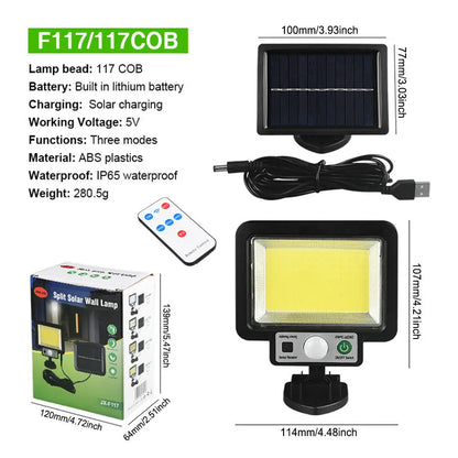 Solar LED Motion Sensor Flood Light – Waterproof Security