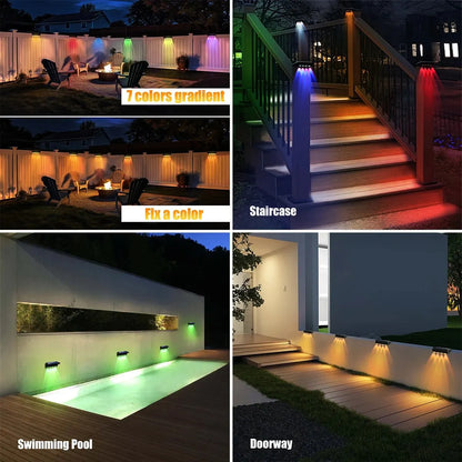 Solar Fence Lights – RGB Color Changing & Waterproof