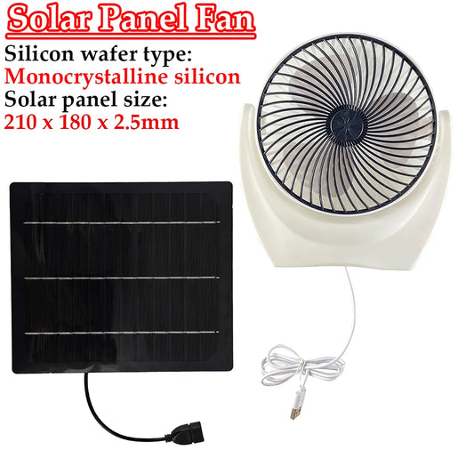 Vibmory Solar Panel Portable Fan – USB & Solar Powered