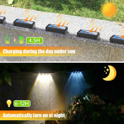Solar Fence Lights – RGB Color Changing & Waterproof